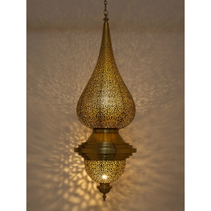 Pendentif en laiton Antique bougie marocaine - Product Image 1