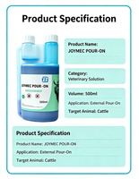 Solution Ivermectine Vétérinaire à Verser – Application Facile – Liquide Antiparasitaire pour le Vermifugation Totale des Animaux d'Élevage