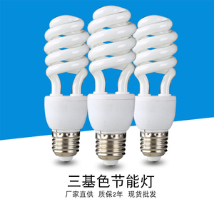 หลอดไฟ CFL E27 6000K แสงเดย์ไลท์ 6000 ชั่วโมง 80lm/W CRI 80 ฐานพลาสติก AC 220V รับประกัน 1 ปี 3U OEM - Product Image 2