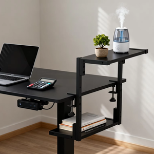 <span class=keywords><strong>CHICON</strong></span> Standing Clamp-On Metal Single Tier Desk Organizer Estantería Soporte para dispositivos de juego Almacenamiento de joyas-Multifunción - Product Image 1