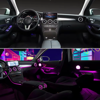 Éclairage d'ambiance 64 couleurs pour Mercedes-Benz C W205/253, haut-parleurs de ventilation, éclairage décoratif LED pour montant A
