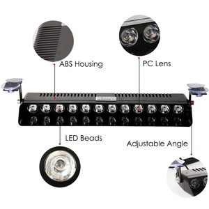 Luces estroboscópicas <span class=keywords><strong>LED</strong></span> superbrillantes <span class=keywords><strong>para</strong></span> <span class=keywords><strong>parabrisas</strong></span> delantero de coche, accesorios de emergencia <span class=keywords><strong>para</strong></span> automóvil, 12 luces <span class=keywords><strong>LED</strong></span> intermitentes de advertencia - Product Image 2