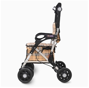 Chariot d'épicerie <span class=keywords><strong>pliable</strong></span> en alliage d'aluminium <span class=keywords><strong>ultra</strong></span>-léger marcheur et déambulateur pour personnes âgées - Product Image 2
