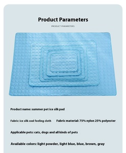 2025 Pet Hot Selling Mehrfarbige atmungsaktive Eisse ide Kühl kissen Hunde katze Eis polster - Product Image 2