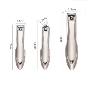 Home-use anti-splash <b>nail</b> clipper three-piece <b>set</b>, flat-tip and angled-tip <b>nail</b> clippers, stainless steel complete <b>nail</b> care - Product Image 4