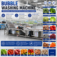 Industriële bubbelgroentewasmachine Automatische fruit- en groentereinigingsapparatuur voor sla, spinazie, appel, tomaat