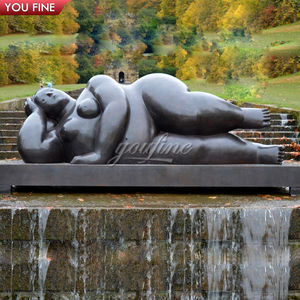Escultura de Mujer Fumando de Bronce, Arte Metálico de Alta Calidad, Estatua de Dama Acostada - Product Image 3