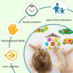 Juguetes Montessori de Silicona con Forma de <span class=keywords><strong>Erizo</strong></span> para Bebés y Niños, Juguetes Antiestrés para Presionar con los Dedos, Juguetes de Burbujas - Product Image 3