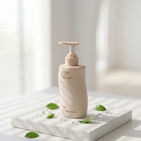 Bouteille pompe en PET vide de 300 ml, réutilisable, pour nettoyant visage, savon liquide, désinfectant pour les mains, shampoing