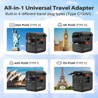 Adaptateur de voyage Worldplug Compact World PD 45W chargeur USB universel GAN matériel adaptateur de prise internationale pour appareil photo ordinateur portable