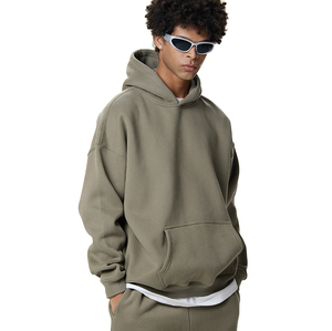 Sweat à capuche en molleton surdimensionné <span class=keywords><strong>vintage</strong></span> pour homme, style américain, avec cordon de serrage, 350G, pour l'hiver, marque Tide, taille XL, transfrontalier - Product Image 5