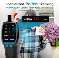 Moniteur de qualité de l'air professionnel intelligent 16-en-1 avec enregistreur de données en temps réel, graphiques sur écran 12H, alarme personnalisée rechargeable et export CSV