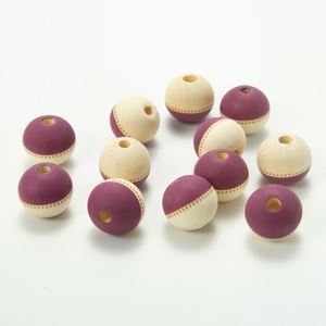 <b>Beads</b> for Kids DIY Crafts Accessories Round <b>Wood</b> Pattern Half Colored Loose Custom 20MM Multi Wooden <b>Beads</b> for Jewelry Making - Product Image 5
