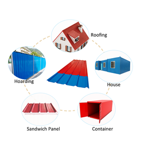アルミニウム亜鉛コーティング亜鉛メッキ屋根ふきシート色コーティング段ボール板金屋根ふきシート - Product Image 3