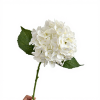 Bunga Hydrangea Buatan 3D Realistis Melembapkan, Ukuran Besar, 176 Buah, Dekorasi Hotel Rangkaian Bunga