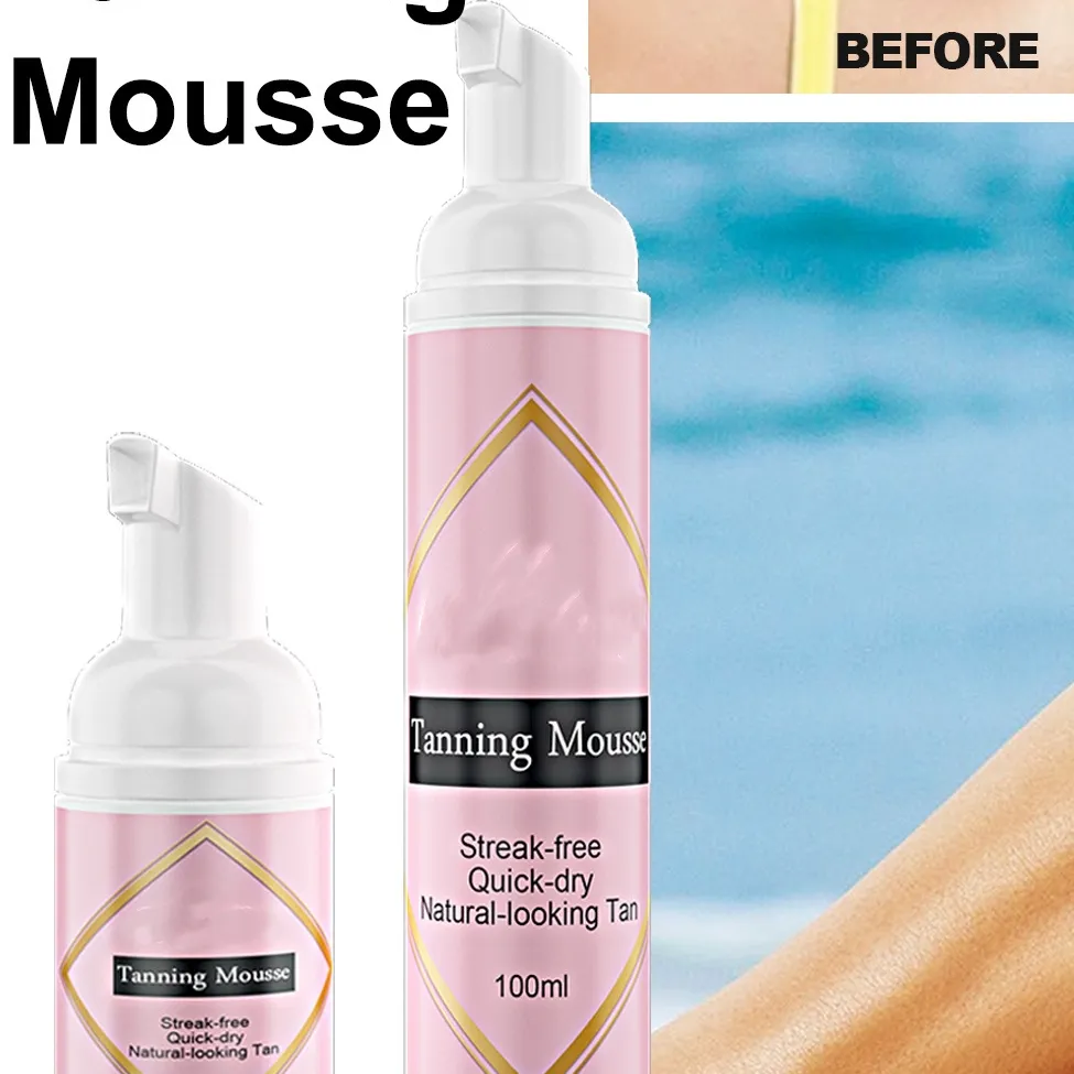 Заводская цена, горячая Распродажа, натуральный загар, мусс для веганов, готов к отправке