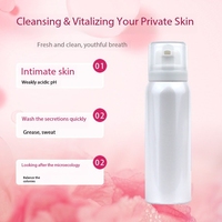 OEM/ODM 150ml Mousse nettoyante intime féminine pour le soin de la vulve, anti-démangeaisons, antibactérienne, équilibrante du pH, liquide nettoyant gynécologique