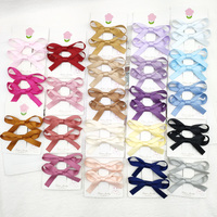 Lot de pinces à cheveux en ruban polyester couleur unie, vente en gros d'usine, colorées et adorables pour bébés, écolières, femmes et filles