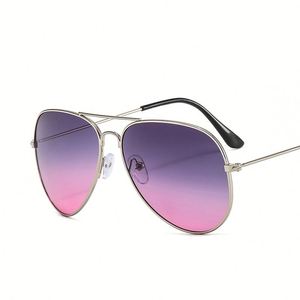 Nuevas Gafas de Sol de Aviador con Doble Puente para Hombre y Mujer, Montura de Aleación, Lentes Degradadas Estilo Piloto Oceánico - Product Image 6