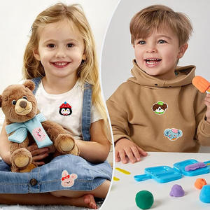 Patchs <span class=keywords><strong>en</strong></span> toile personnalisés brodés et thermocollants <span class=keywords><strong>en</strong></span> forme d'animaux de dessin animé <span class=keywords><strong>en</strong></span> peluche, <span class=keywords><strong>en</strong></span> <span class=keywords><strong>tissu</strong></span> polyester pour chapeaux, sacs, chaussures et décoration intérieure - Product Image 2