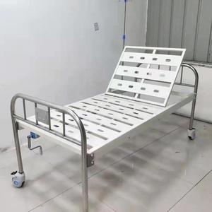 Cama de Enfermería de una sola función médica MKR Cama de hospital manual de metal con una sola manivela Cama médica para pacientes - Product Image 1
