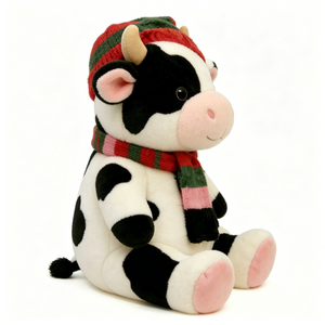 Personaliza un peluche de vaca, un animal de peluche de vaca, un peluche de vaca navideño - Product Image 4