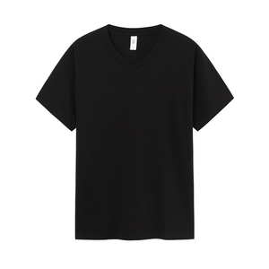 Camiseta de Cuello en <span class=keywords><strong>V</strong></span> para Hombre Printfun al por Mayor, 100% Algodón, Lisa, Personalizada con Impresión Puff, Camiseta Simple de Manga Corta, 200 g/m² - Product Image 2