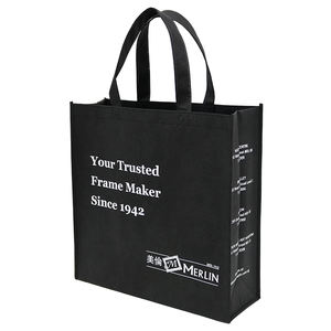 ब्लैक पीपी पर्यावरण के अनुकूल कस्टम लोगो ब्रांड प्रिंट गैर-बुने शॉपिंग बैग के साथ टिकाऊ सुपरमार्केट - Product Image 1