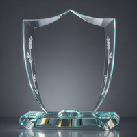 Plaque de récompense en cristal 3D en gros avec bases multi-styles pour événements sportifs et cérémonies d'entreprise