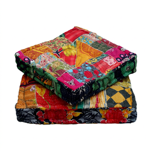Coussins de sol en Patchwork pour Kantha, coussins, Patchwork, Sari, vente en gros, - Product Image 1