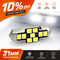 Ampoule LED Festoon 31mm Extrêmement Lumineuse Sans Erreur Canbus, Puces 2835, pour Plafonnier Intérieur, Lumières de Carte et de Courtoisie de Porte