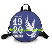 Sac rond en PU pour femme de la sororité ZPB Zeta Phi Beta, sac de shopping réutilisable en tissu de haute qualité, sac de week-end