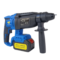 Perceuse à percussion sans fil Kaqi Tools DP-721026 de qualité industrielle 21V, marteau perforateur rotatif sans balais, batterie au lithium, trois fonctions