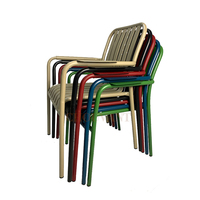 Chaises d'extérieur modernes en aluminium pour jardin et villa, mobilier de terrasse et d'hôtel, assise complète