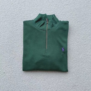 Homens/mulheres cavalo pequeno bordado meia-zíper gola alta manga comprida malha Hoodie Stand gola solta Top cor sólida <span class=keywords><strong>Pullover</strong></span>