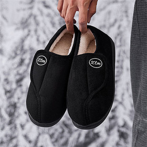 Ciabatte da <span class=keywords><strong>donna</strong></span> all'ingrosso calde per la casa interna <span class=keywords><strong>pantofole</strong></span> di cotone antiscivolo spesse <span class=keywords><strong>pantofole</strong></span> da esterno in <span class=keywords><strong>Velcro</strong></span> - Product Image 3