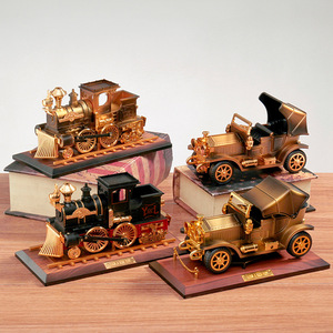 <span class=keywords><strong>Boîte</strong></span> <span class=keywords><strong>à</strong></span> <span class=keywords><strong>musique</strong></span> vintage nostalgique de voiture ancienne et de locomotive, objet décoratif créatif, jouet pour garçon, cadeau pour la fête des enfants, cadeau d'anniversaire - Product Image 2