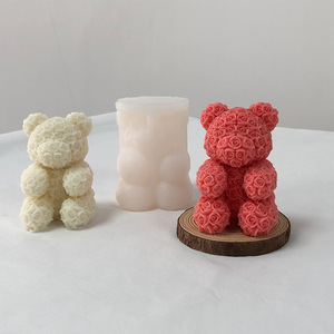 Stampo in Silicone Ecologico a Forma di Orsacchiotto per Torte, Regali di San Valentino e Matrimonio, <span class=keywords><strong>Decorazione</strong></span> Casa, Stampi 3D per Rose e Fiori d'Amore - Product Image 6