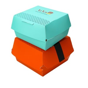 Kotak Kaku Berventilasi Flip Top, Kertas Berlapis Daur Ulang, Kemasan Makanan Sekali Pakai untuk Katering, Kotak <span class=keywords><strong>Burger</strong></span> Kokoh, Kotak Cokelat - Product Image 5