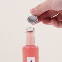 Bouteille de vin en verre mince de 50 ml avec bouchon à vis pour whisky, vodka, gin, boissons beauté, shots de collagène – Étiquette personnalisée disponible
