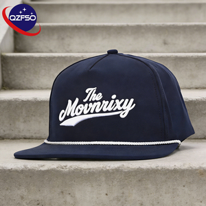 Casquette de baseball QZFSO ajustable en toile 100 % polyester à 5 panneaux, broderie personnalisée, logo promotionnel, usage sportif, casquette snapback décontractée - Product Image 1