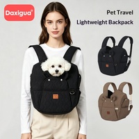 Sac à dos de transport portable et léger pour animaux de compagnie, avec poignée frontale et double bandoulière, idéal pour les voyages en extérieur, pour chats et chiens, accessoires pour animaux.