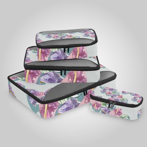 Hawaiian Customized 6pcs Travel Compression Packing <b>Cubes</b> Set Mesh Clothes Organizer Packing <b>Cubes</b> for Luggage - Product Image 3