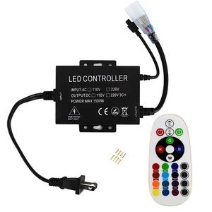 Dải Đèn <span class=keywords><strong>Led</strong></span> Điện Áp Cao Bộ Điều Khiển RGB Không Dây Bộ Điều Chỉnh Độ Sáng Điều Khiển Từ Xa IR RGB <span class=keywords><strong>Led</strong></span> 220V 110 W AC 1500 V - Product Image 3