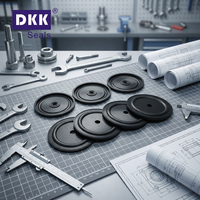 DKK AS568/PG Joint d'étanchéité industriel moulé sur mesure en NBR/EPDM, coupe plate, cylindrique, flottant, amortisseur, résistant à l'huile