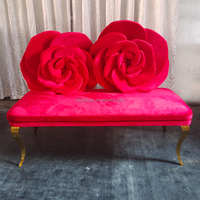 Chaise de mariage en acier inoxydable, banc de réception pour couple, idéal pour les mariages