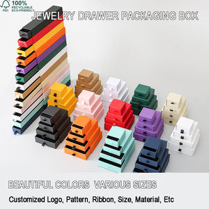 カスタム生分解性ジュエリーギフト包装リボンボックスリングネックレス腕時計メガネリサイクル段ボール引き出しボックス - Product Image 2