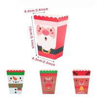 Meilleur Prix – Boîte Vide à Popcorn au Design de Noël Adorable – Boîte Jetable à Emporter pour Bonbons, Snacks, Emballage Cadeau – Vente en Gros