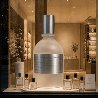 Bouteille de parfum géante en verre moderne pour la publicité en grand magasin et le merchandising visuel en détail