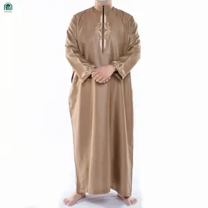 Moroccan Dubai Long Dress Islamic Clothing Men Thobe Muslim Arabic Thobe Wholesale Jubba For Men Muslim Men Clothing